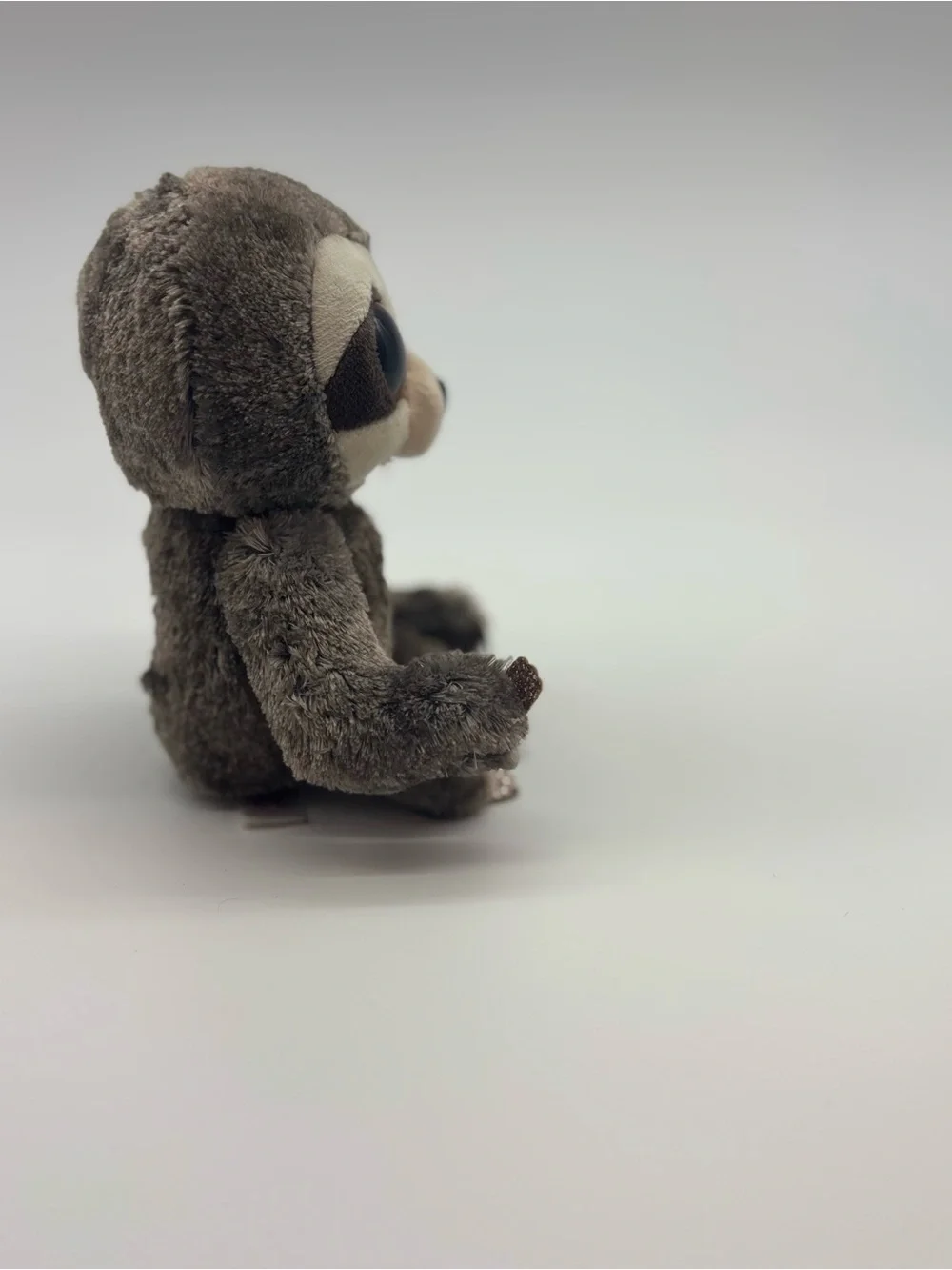 Ty Gray and Cream Glitter-Eyed Sloth Plush